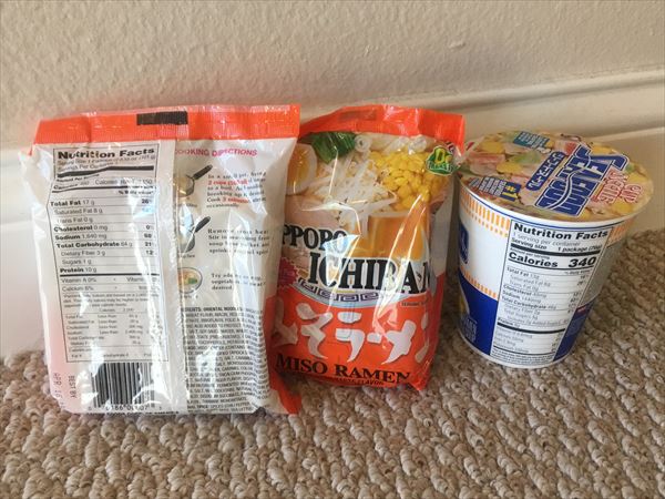 アメリカで買った即席ラーメン